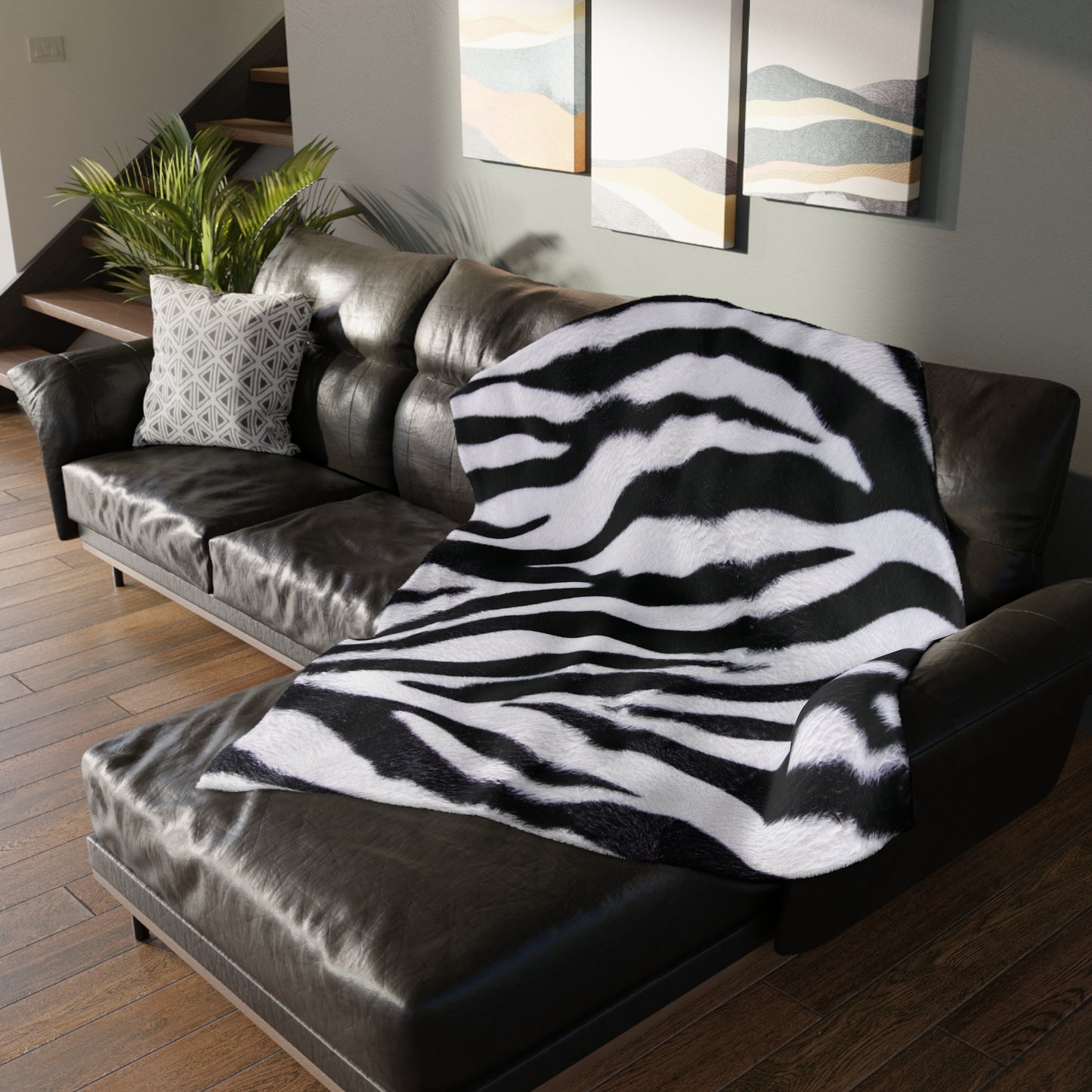 Zebra Print Two-Sided Blanket