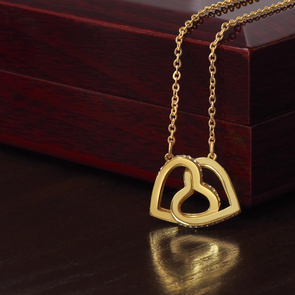 My Heart's Sweet Bliss Interlocking Hearts Neckless