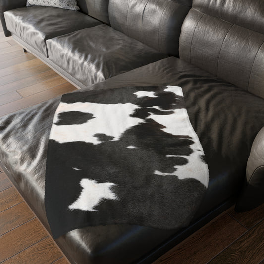 Holstein Cow Print Two-Sided Blanket